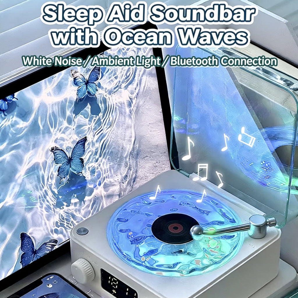 Ocean Sound Bluetooth Speaker, Subwoofer for Computer, Vinyl Record Player, Christmas Gift, Portable Subwoofer