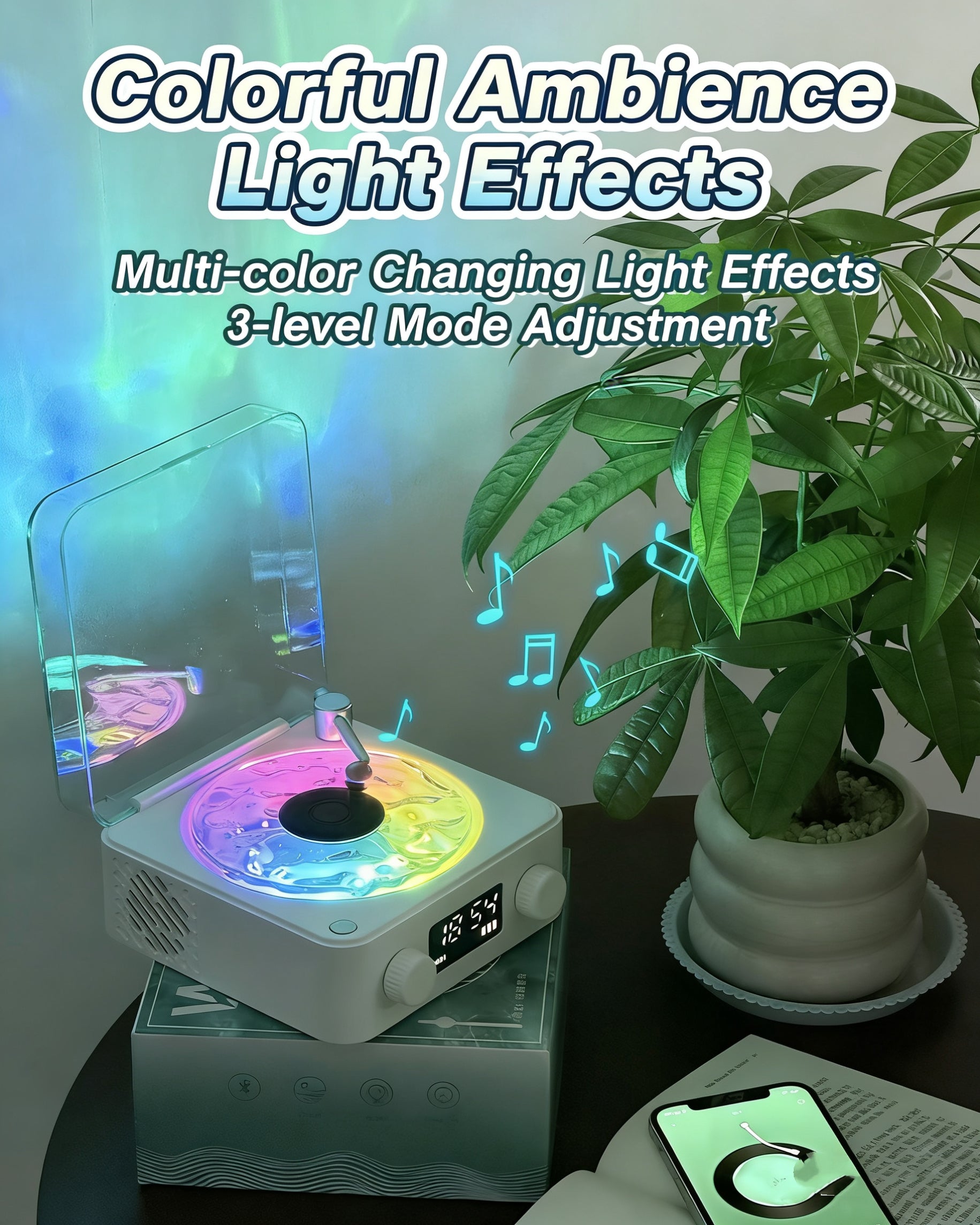 Ocean Sound Bluetooth Speaker, Subwoofer for Computer, Vinyl Record Player, Christmas Gift, Portable Subwoofer