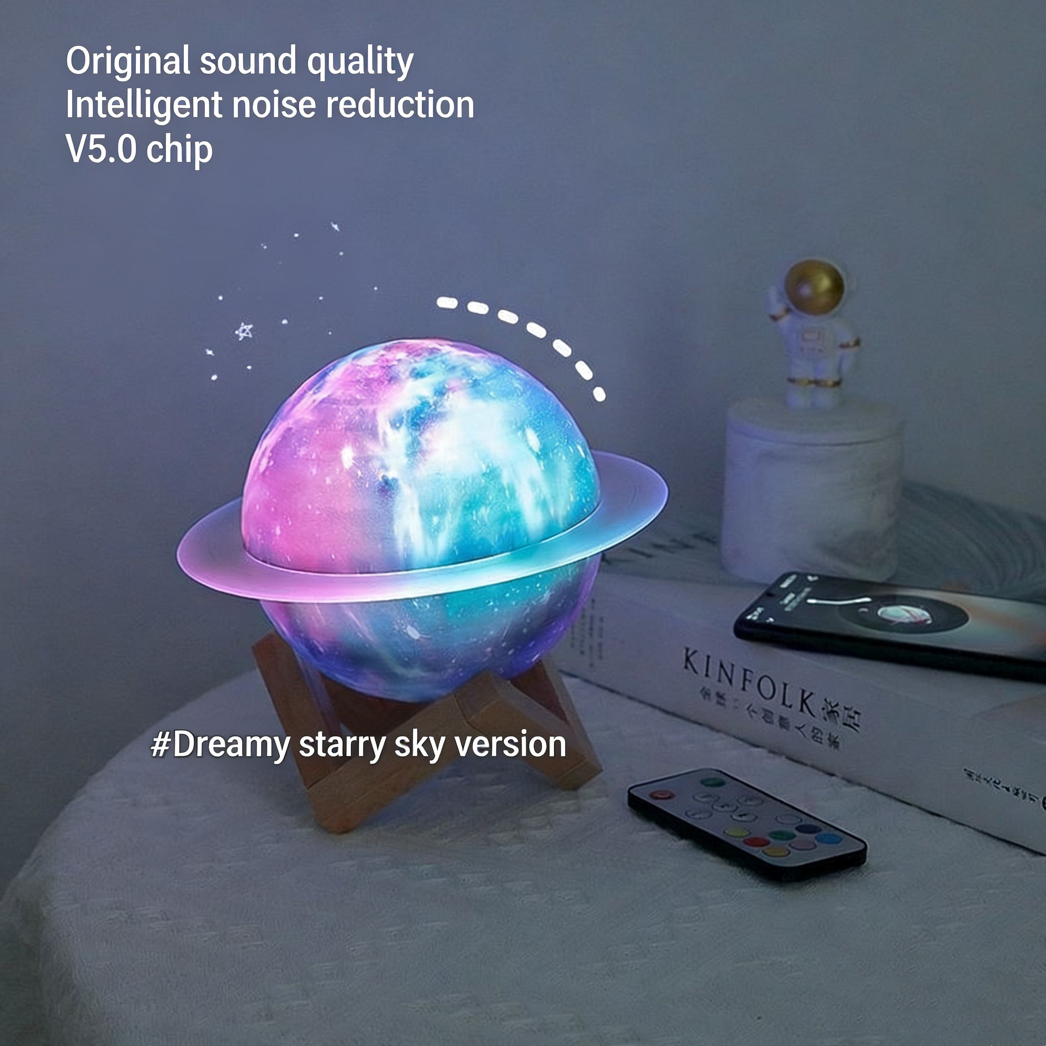 New Starry Sky Bluetooth Speaker Night Light Mini Subwoofer Ambient Atmosphere High-end Desk Lamp Birthday Gift