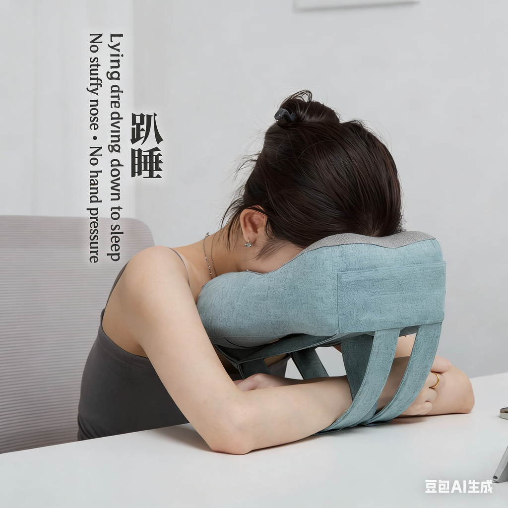 Original Upright Nap Pillow — for Office, Library & Desk. Sleep Sitting Up — No More Head-Down Napping.