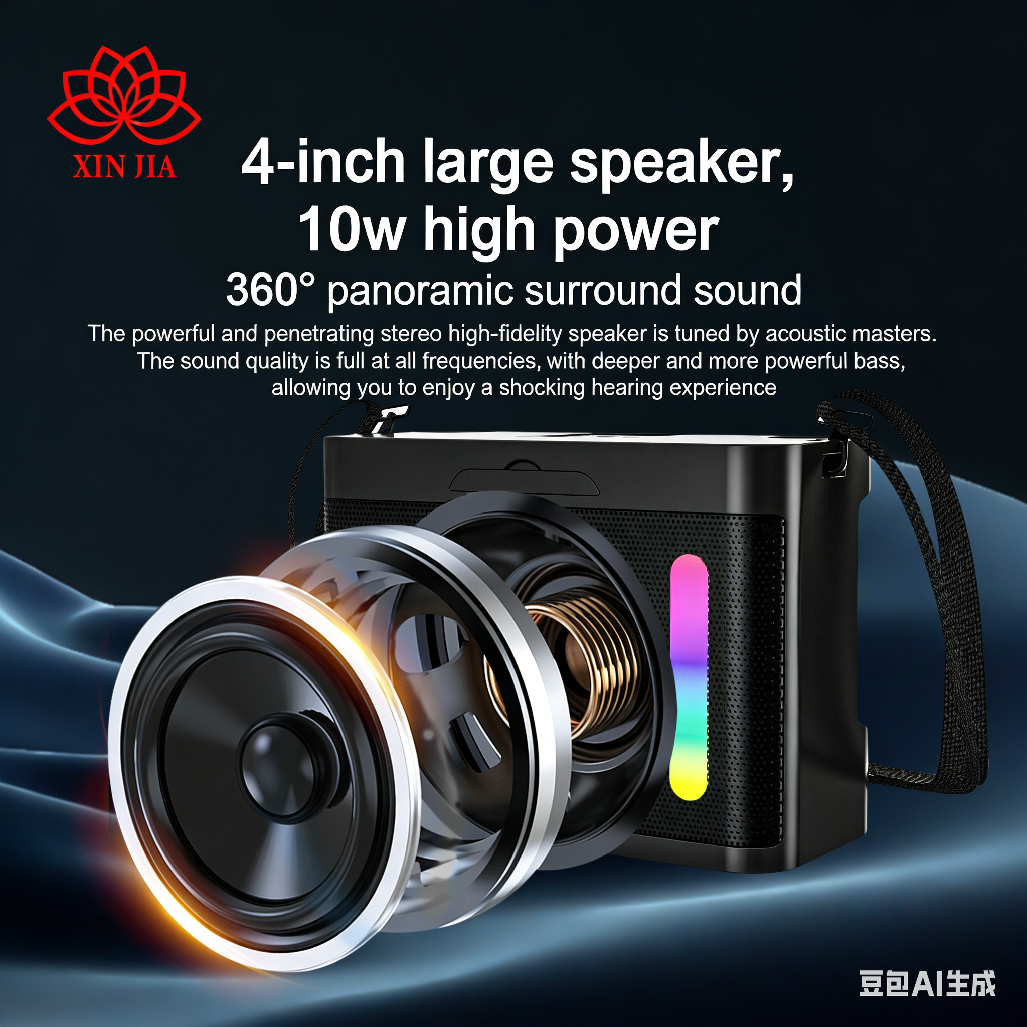 Portable Outdoor Karaoke Set with Bluetooth, Dual Microphones, and Speaker